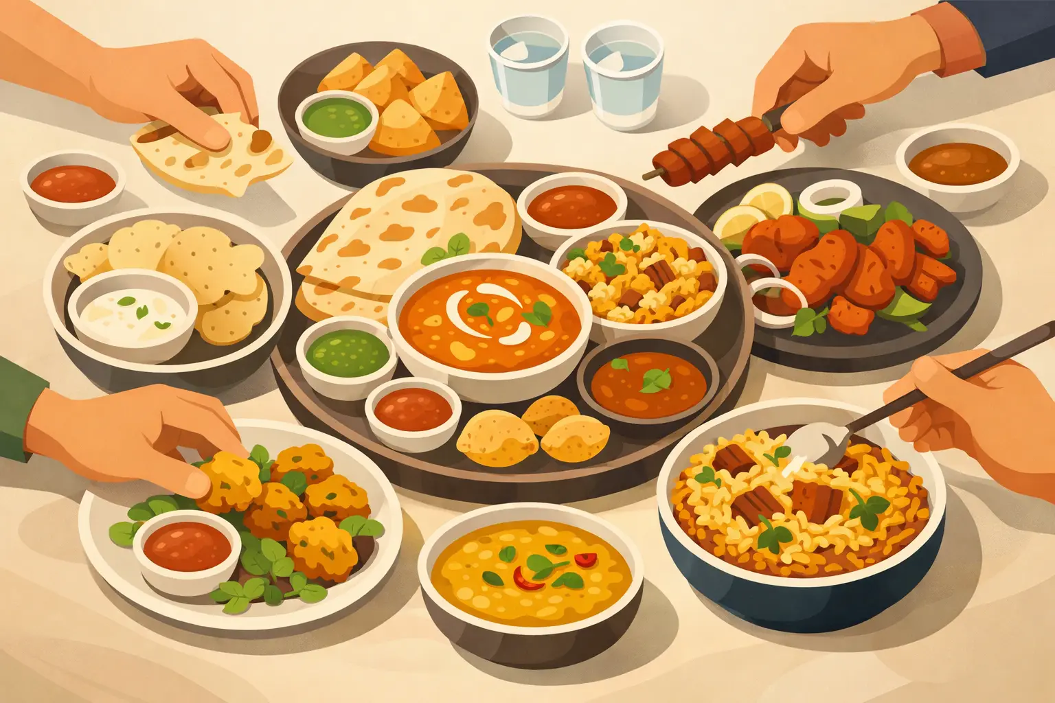 Indian Cuisine: A Table Made for Sharing